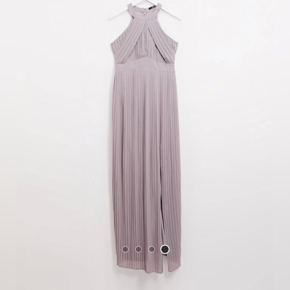 ASOS Maternity Exclusive Pleated Maxi Dress in Gray - Picture 3 of 4